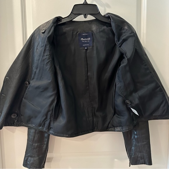 Madewell Double Breasted Leather Jacket - Picture 7 of 9